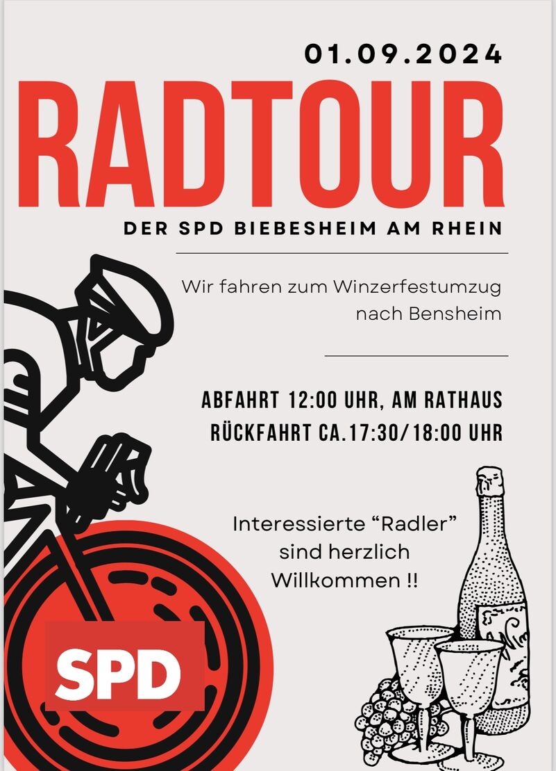 Radtour zum WInzerfestumzug nach Bensheim